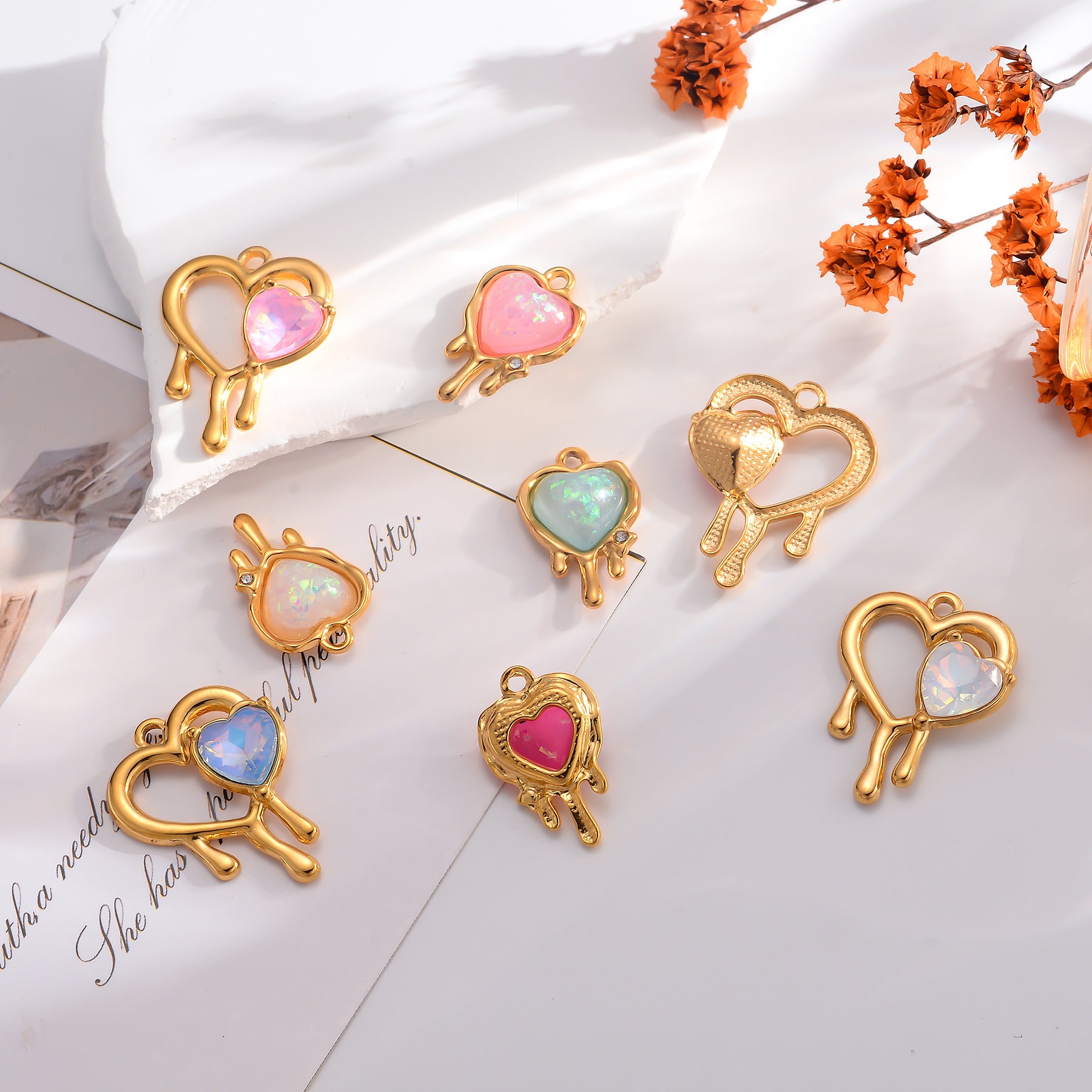 Damen Schmuckanhänger mit schmelzendem Herzdesign Shop Nory