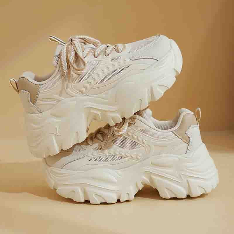 Damen Modische Chunky Sneakers mit atmungsaktiver Mesh-Konstruktion und komfortabler Dämpfung Shopnory