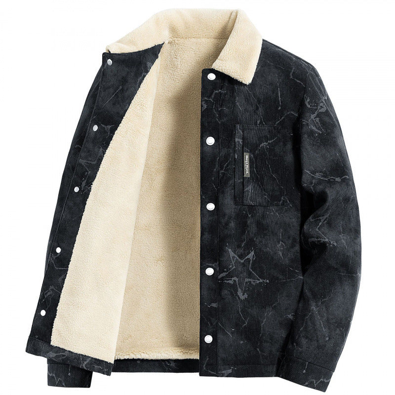 Herren Stylisches Cordjacke mit Teddyfutter Shop Nory