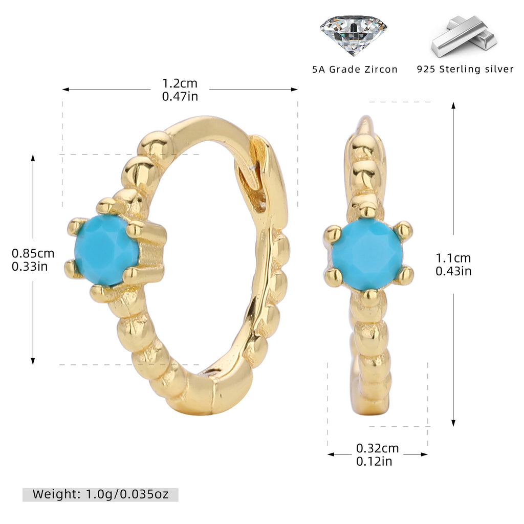 Damen Creolen mit funkelnden Zirkonstein-Akzenten und modernem Design Shop Nory