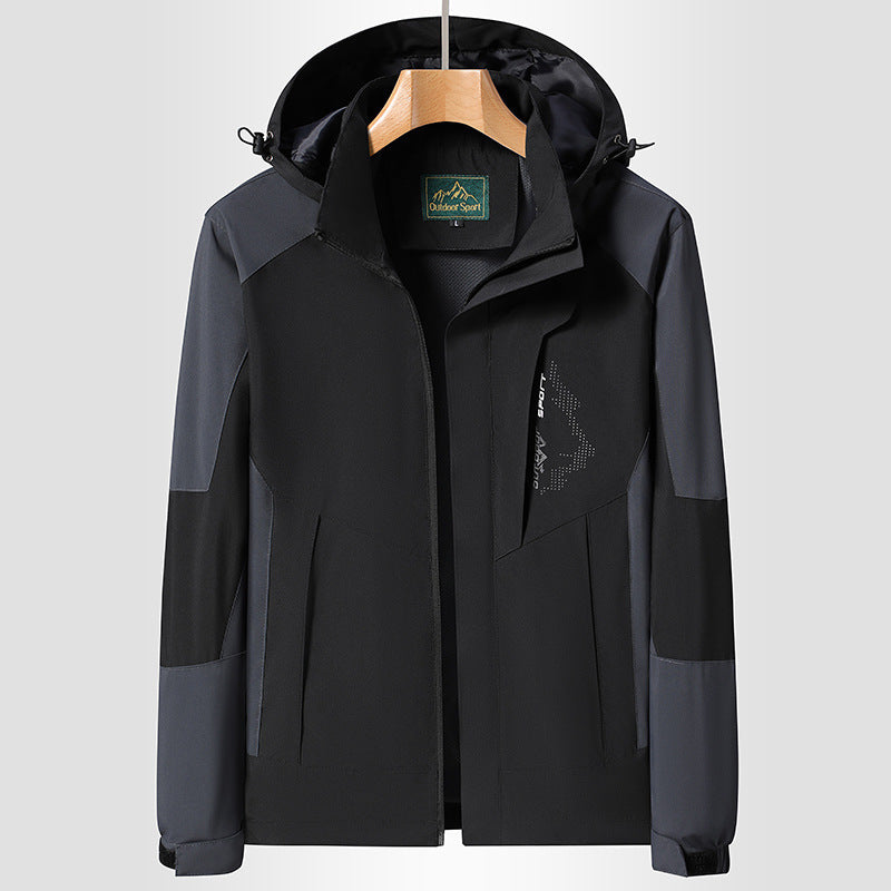 Damen Softshell‑Trekkingjacke mit atmungsaktiver Membran, verstellbarer Kapuze und Colorblock-Design Shop Nory