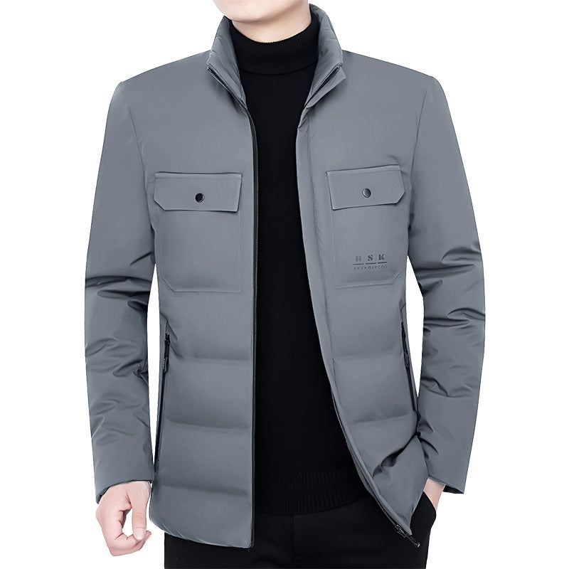 Herren Thermisch gepolsterte Cityjacke mit Stehkragen und Brustklappen Shop Nory