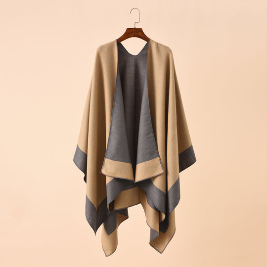 Damen Wendeponcho aus feiner Kaschmir-Mischung Shop Nory