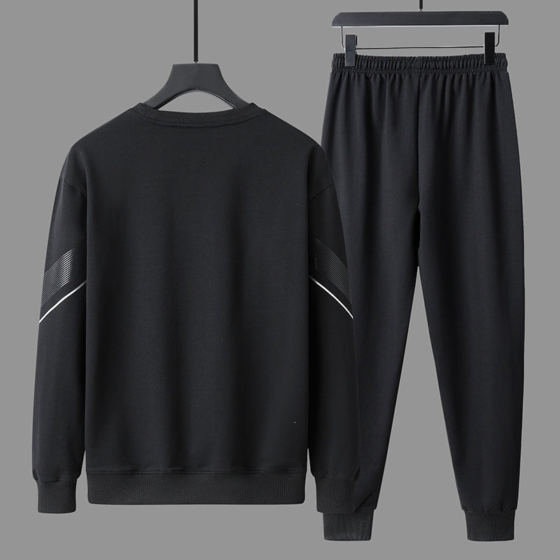 Herren Sportliches Freizeit-Trainingsset aus Sweatshirt & Jogginghose mit Reißverschlusstaschen Shop Nory