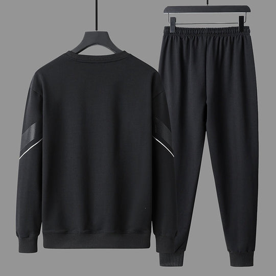 Herren Sportliches Freizeit-Trainingsset aus Sweatshirt & Jogginghose mit Reißverschlusstaschen Shop Nory