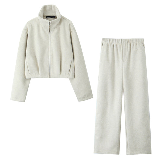 Damen Kastige Fleecejacke mit Stehkragen und verdecktem Reißverschluss Shop Nory