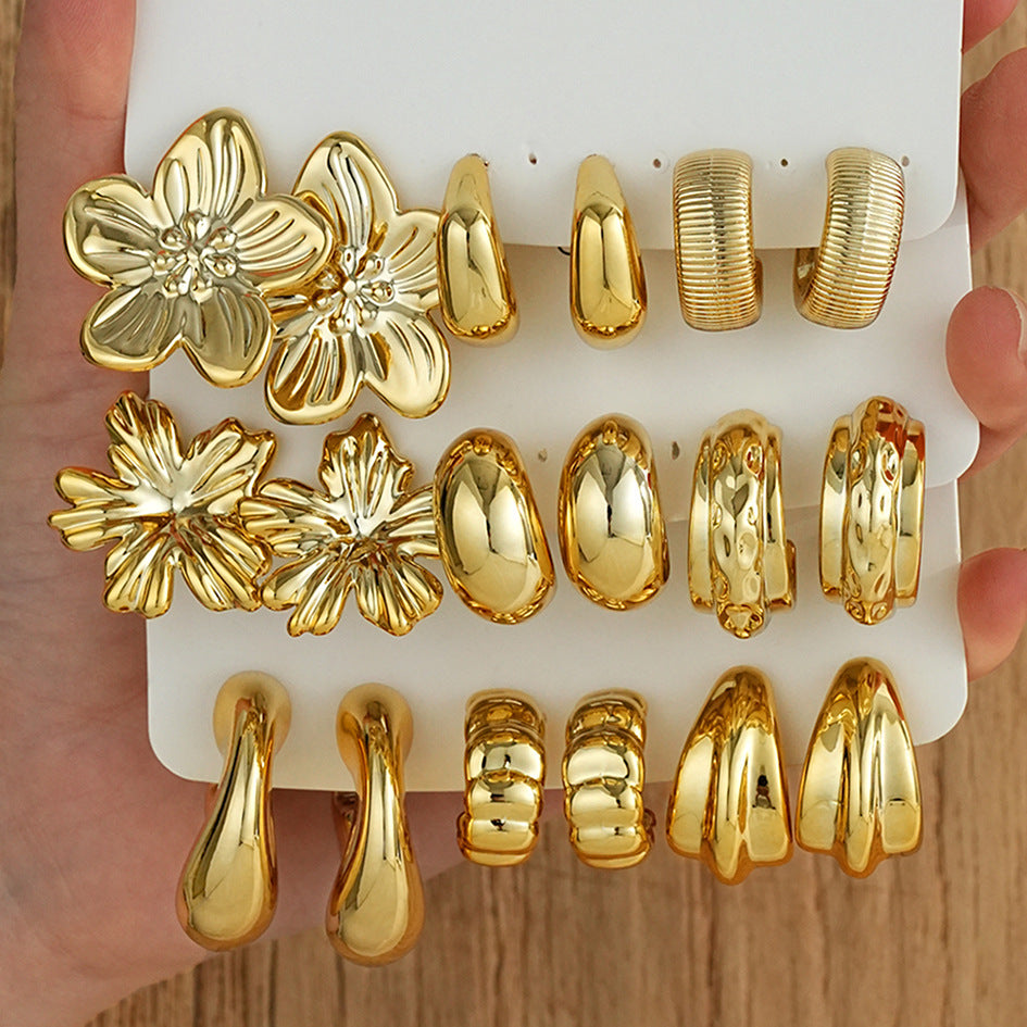 Damen Ohrstecker Set mit modernen, stilvollen Designs Shop Nory