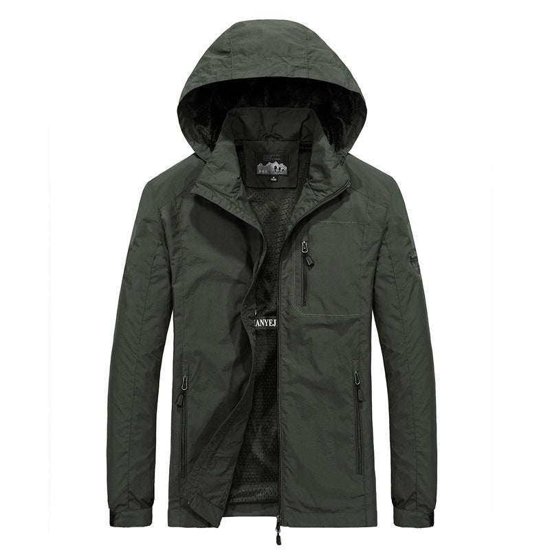 Herren Multifunktionale Outdoorjacke mit verstellbarer Kapuze Shop Nory