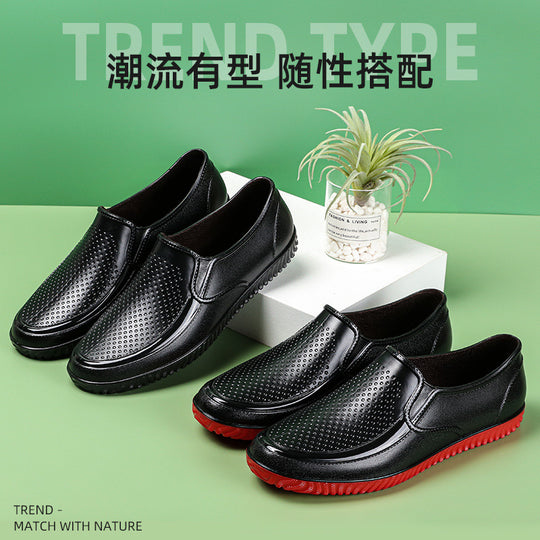 Herren Elegante perforierte Slip-On Halbschuhe mit rutschfester Profilsohle Shop Nory
