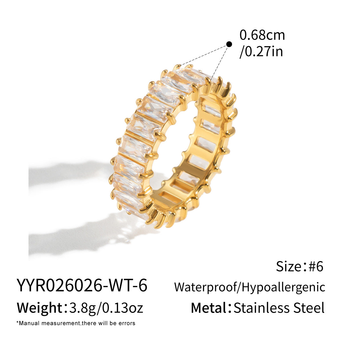 Damen modischer Ring mit buntem Steinbesatz Shop Nory