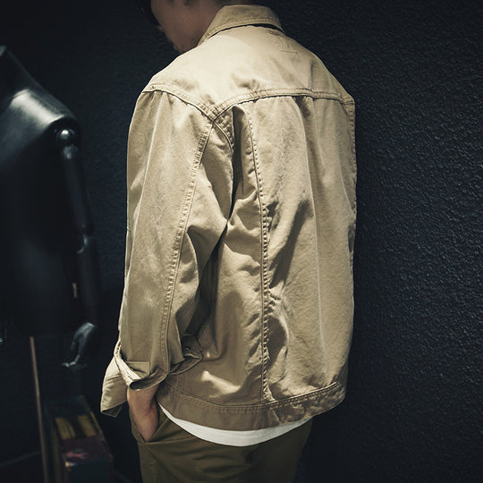 Herren Utility-Hemdjacke aus Canvas mit Pattentaschen und durchgehender Knopfleiste Shop Nory