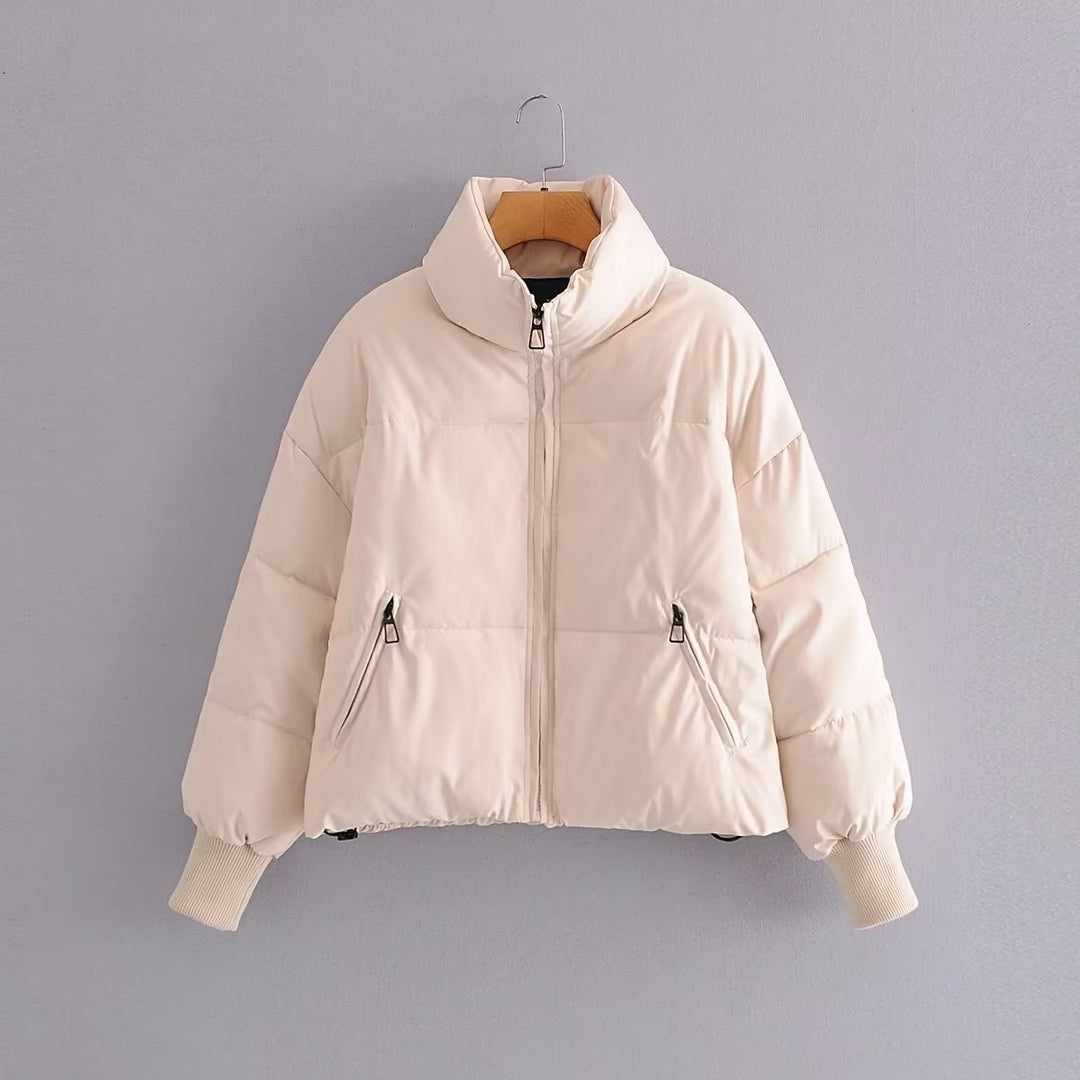 Damen Kurzer Stepp‑Puffer mit hohem Stehkragen und gerippten Bündchen Shop Nory