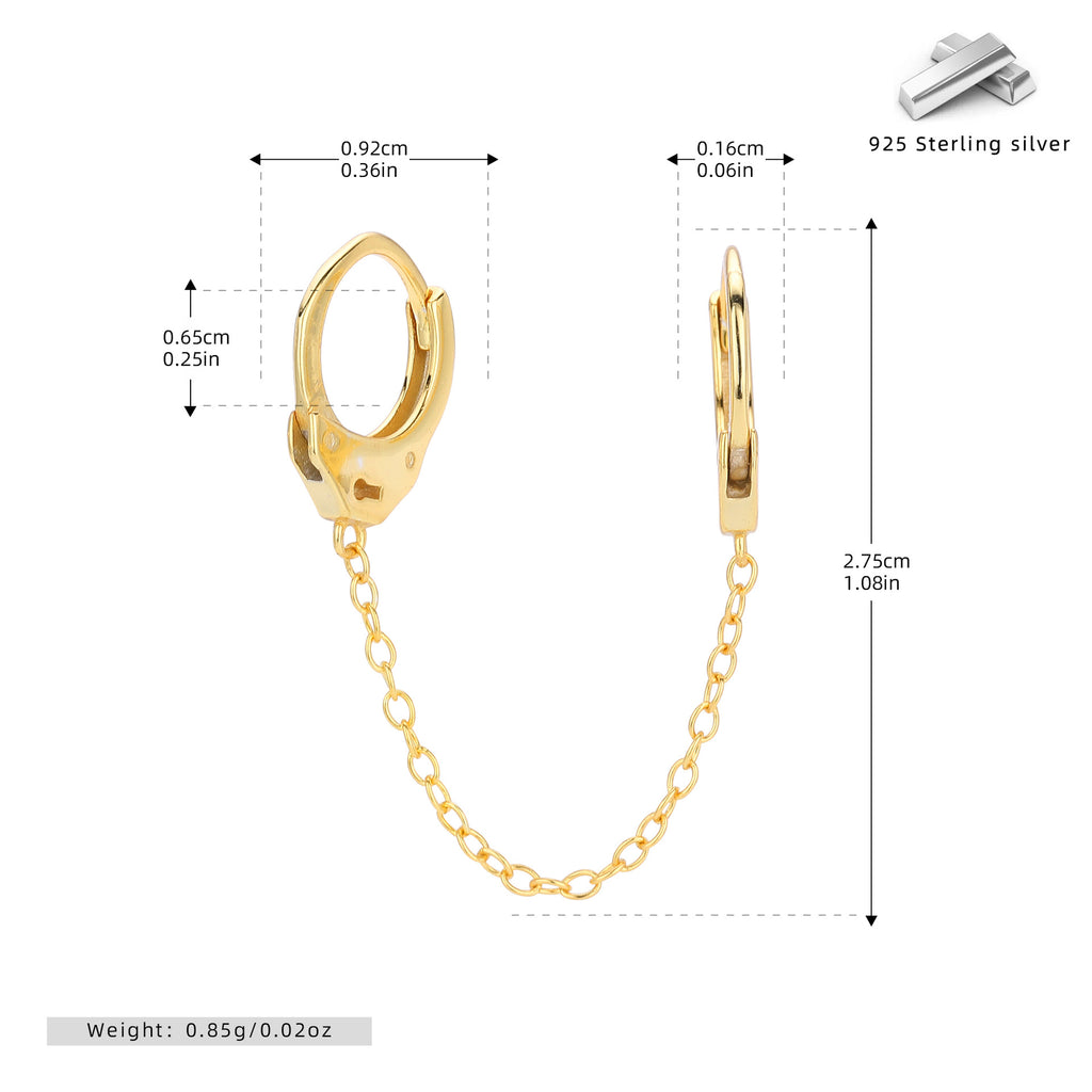 Damen Ohrhänger mit Kettenanhänger im modernen Design Shop Nory