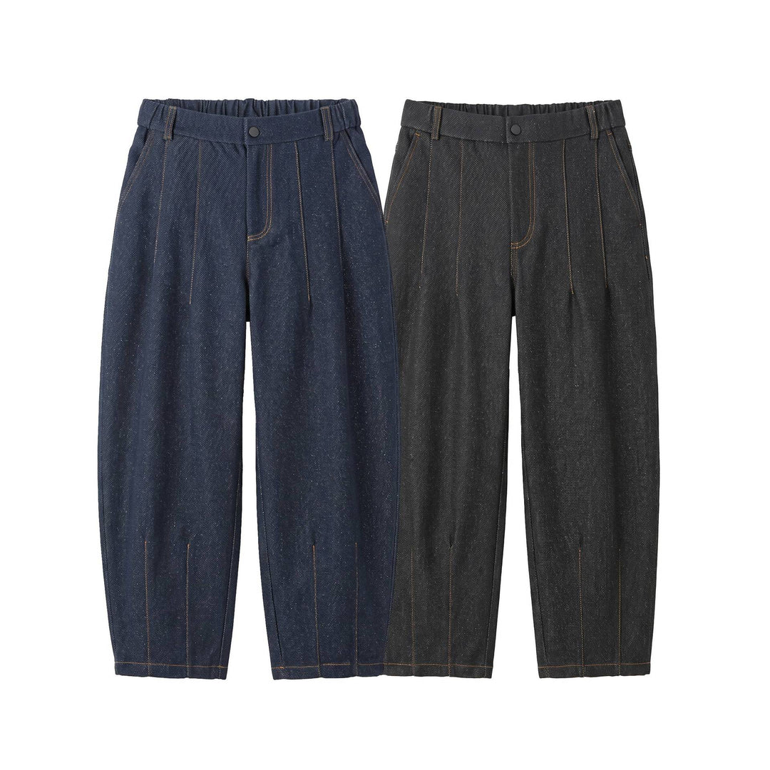 Damen Hochtaillierte weite Culotte-Hose mit Bügelfalte und elastischem Rückenteil Shop Nory