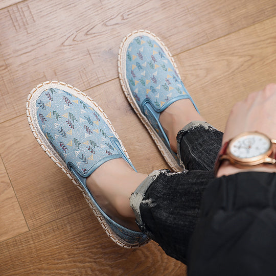 Damen Bequeme Slip-On Mokassins mit buntem Muster Shop Nory