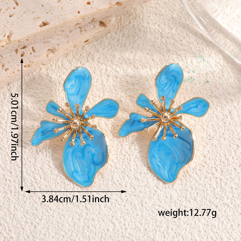 Damen Ohrstecker mit kunstvollem Blumenmotiv Shop Nory