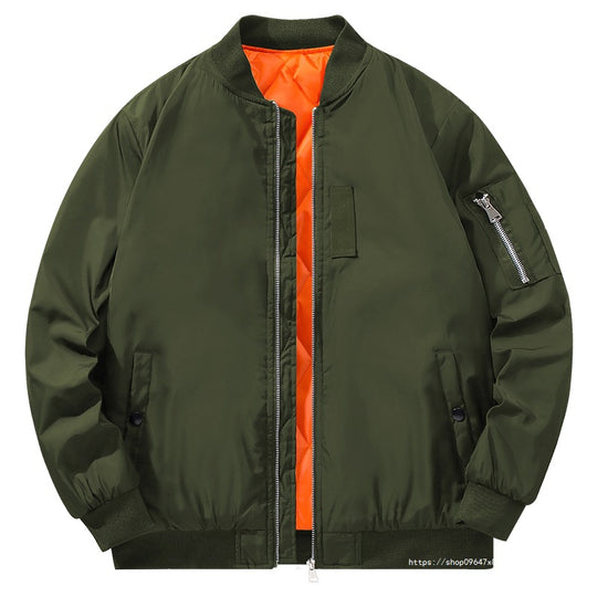 Herren Bomberjacke im Fliegerstil mit wattierter Thermofütterung und Ärmel-Utilitytasche Shop Nory