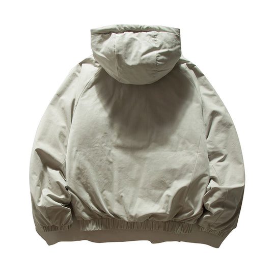 Unisex Oversized wattierte Kapuzenjacke mit elastischem Saum und verdeckten Taschen Shop Nory