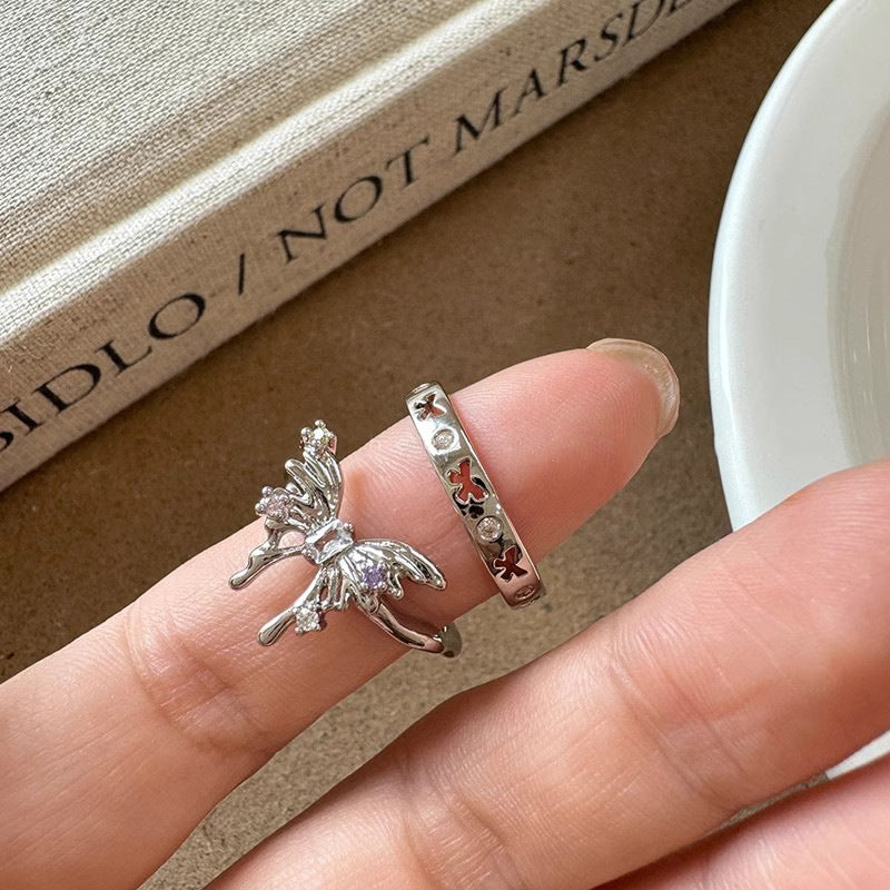 Damen zierlicher Ring mit funkelnden Swarovski-Kristallen Shop Nory
