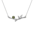 Damen Halskette mit detailliertem Zweigdesign und exquisiten Edelsteinen Shop Nory