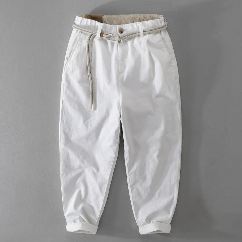 Herren Kordelbund-Tapered-Hose aus Baumwollmix mit elastischem Bund und konischem Bein Shop Nory