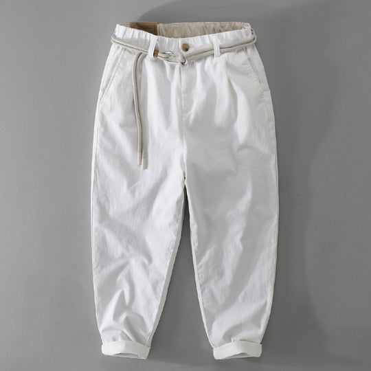 Herren Kordelbund-Tapered-Hose aus Baumwollmix mit elastischem Bund und konischem Bein Shop Nory