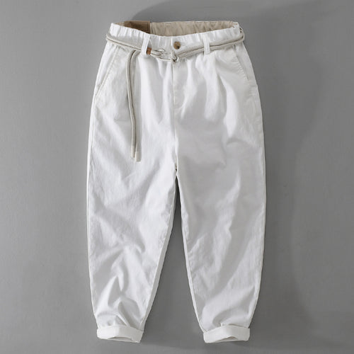 Herren Kordelbund-Tapered-Hose aus Baumwollmix mit elastischem Bund und konischem Bein Shop Nory