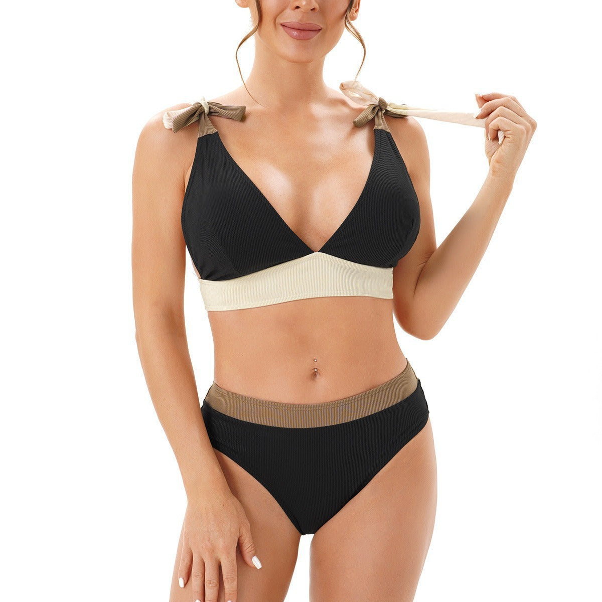Damen Bikini-Set mit trendigen Rüschen und verstellbaren Trägern Shopnory