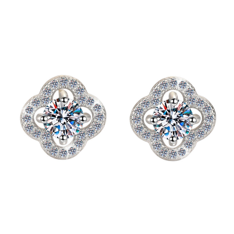 Damen Ohrringe mit kunstvollem Blumenmuster Shop Nory