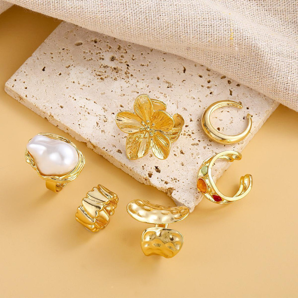 Damen modisches Ring-Set mit kreativen Designvariationen Shop Nory
