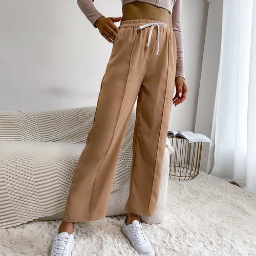 Damen Relaxed-Hose mit Elastikbund, Kordelzug und Bügelfalte Shop Nory