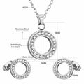 Damen Schmuckset mit funkelndem Zirkonia-Anhänger und eleganten Ohrsteckern Shop Nory