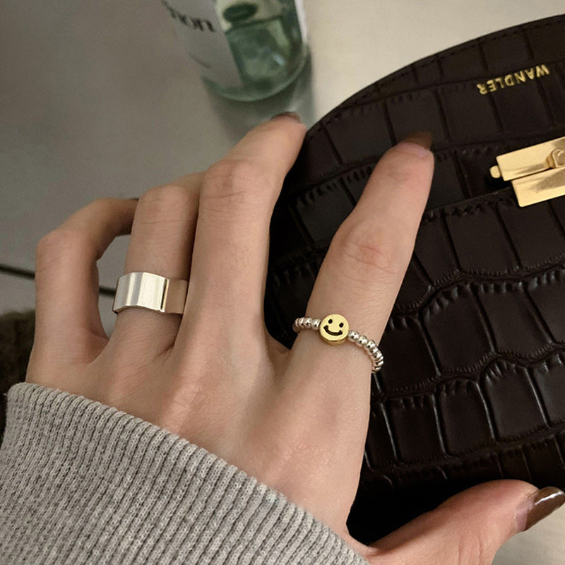 Damen Offener Ring mit modernem Wellenmuster Shop Nory