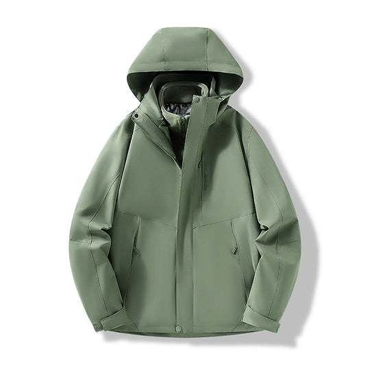 Herren Minimalistische City-Outdoorjacke mit verschweißten Nähten, verstellbarer Kapuze und Thermofutter Shop Nory