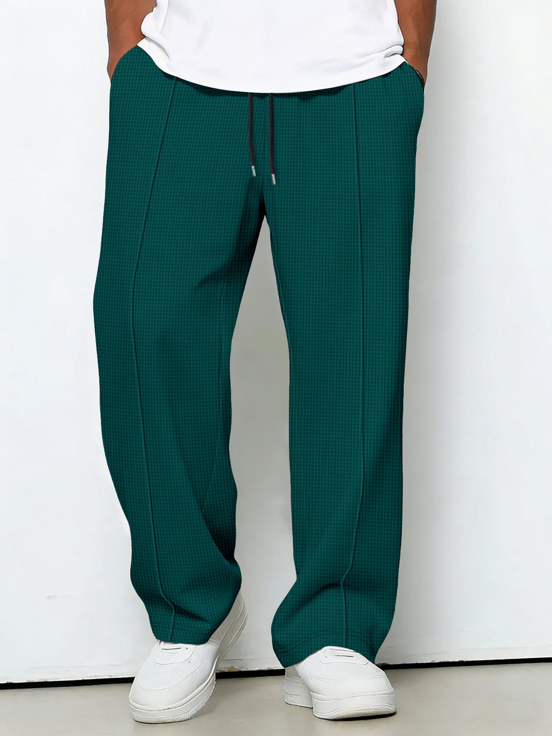 Herren maßgeschneiderte Jogginghose mit Bundkordel, Bügelfalte und strukturierter Stretch-Qualität Shop Nory