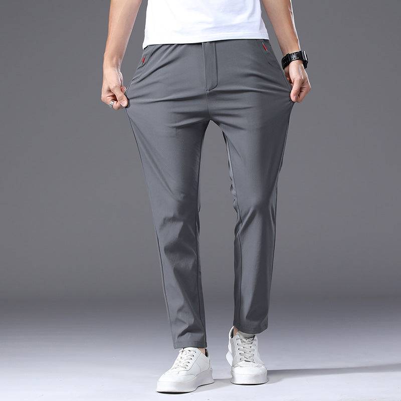 Herren modische und bequeme Chino-Hose mit elastischem Bund