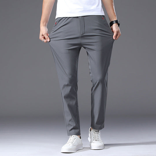 Herren modische und bequeme Chino-Hose mit elastischem Bund