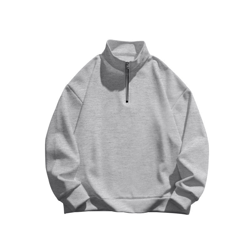Herren Sportlicher Stehkragenpullover mit Reißverschluss