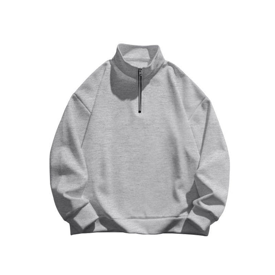 Herren Sportlicher Stehkragenpullover mit Reißverschluss