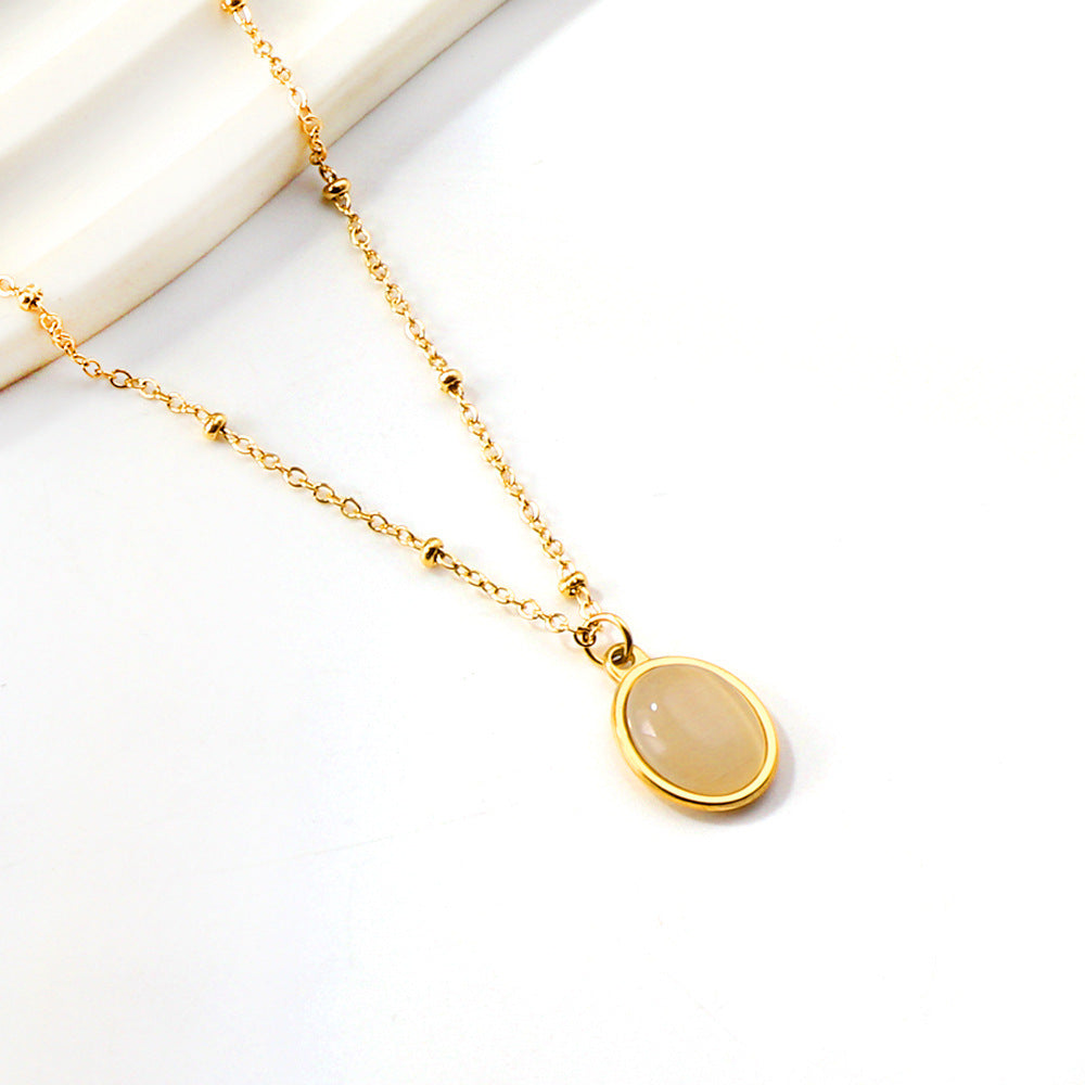 Damen elegante Halskette mit geometrischem Kompassanhänger aus hochwertigem Edelstahl und goldplattiertem Finish Shop Nory