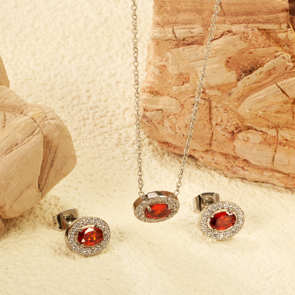 Damen Schmuckset mit funkelnden Zirkonia und eleganter, goldplattierter Verarbeitung Shop Nory