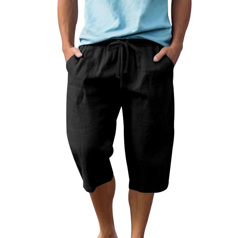 Herren leichte Freizeithose mit elastischem Bund und praktischen Taschen