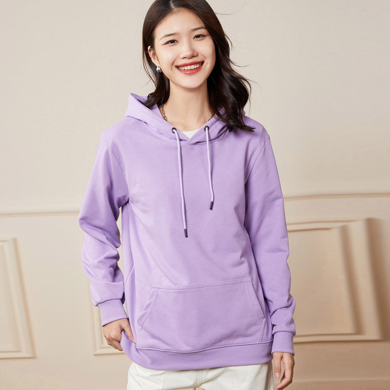 Damen Oversize-Kapuzenpullover aus Baumwoll-Mix mit Kängurutasche und gerippten Bündchen Shop Nory