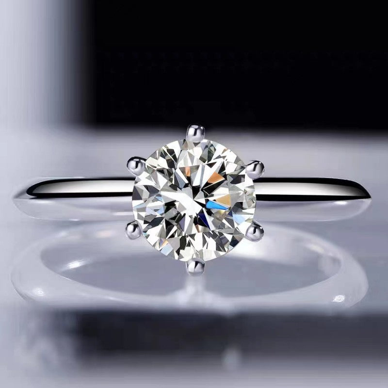 Damen Solitär Verlobungsring mit strahlendem Zirkonia Shop Nory