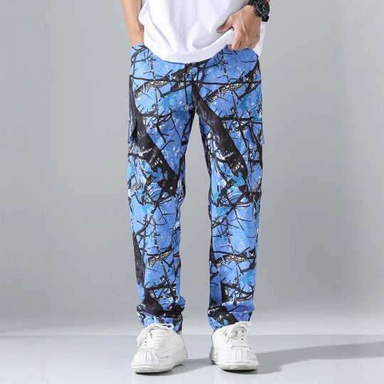 Herren Tapered Cargo-Jogginghose mit Multifachtaschen, Tunnelzug & Utility-Details Shop Nory