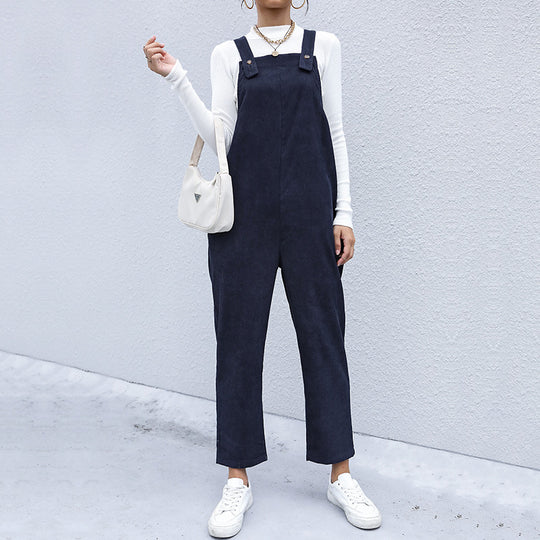 Damen Lässiger Overall mit hohen Kragen Shop Nory