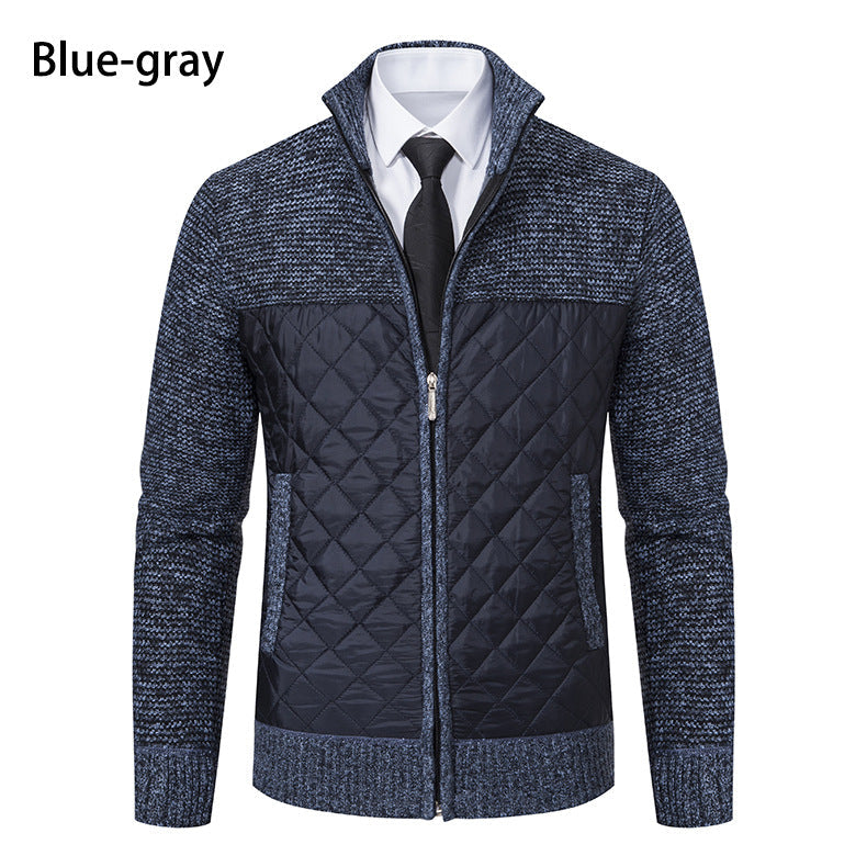 Herren gesteppte Freizeitjacke mit hochschließendem Kragen und praktischen Taschen