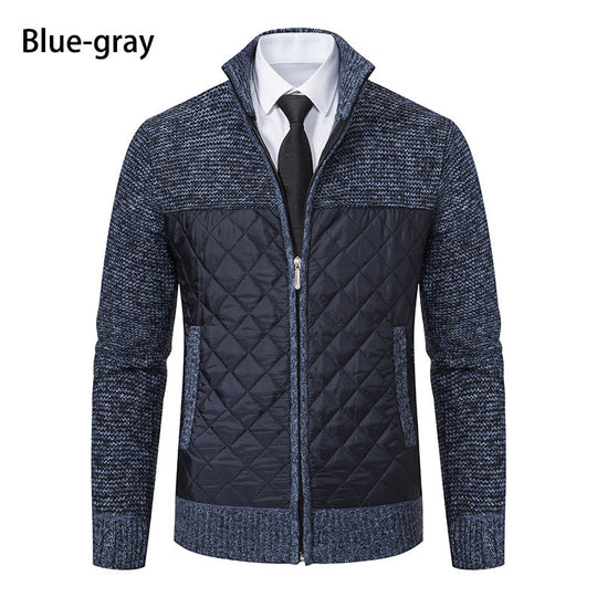 Herren gesteppte Freizeitjacke mit hochschließendem Kragen und praktischen Taschen