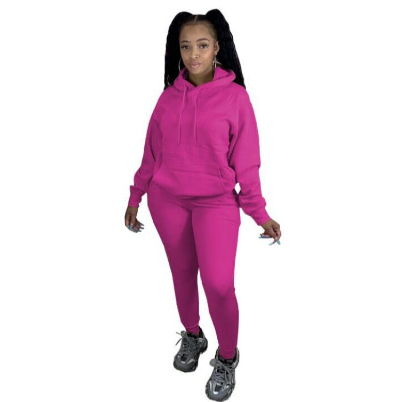 Damen Zweiteiliges Freizeitset mit Oversize Kapuzenpullover und Leggings mit hohem Bund, schmaler Passform Shop Nory