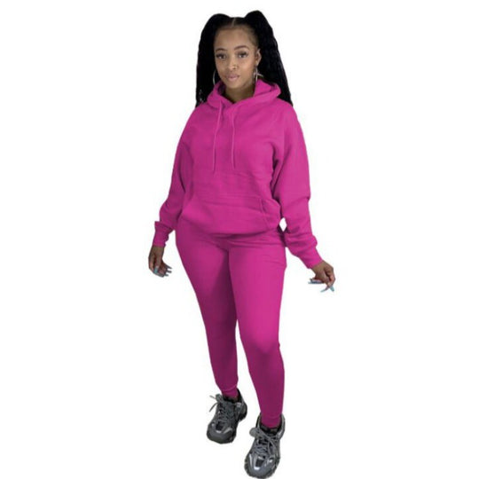 Damen Zweiteiliges Freizeitset mit Oversize Kapuzenpullover und Leggings mit hohem Bund, schmaler Passform Shop Nory